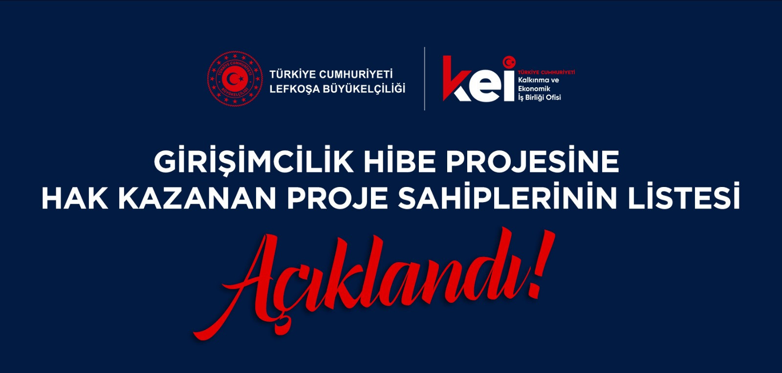 Türkiye Cumhuriyeti kaynaklı girişimcilik hibe programı sonuçları açıklandı