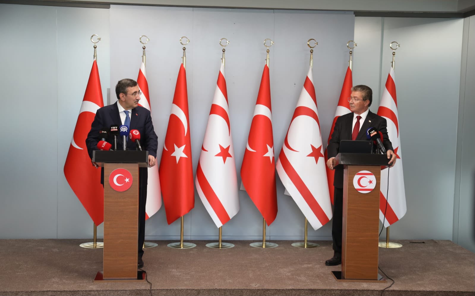 Üstel ve Yılmaz’dan Ercan’da ortak açıklama