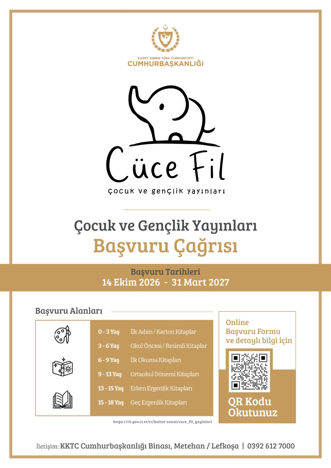 Cumhurbaşkanlığı Cüce Fil Çocuk ve Gençlik Yayınları kitap başvuruları başladı